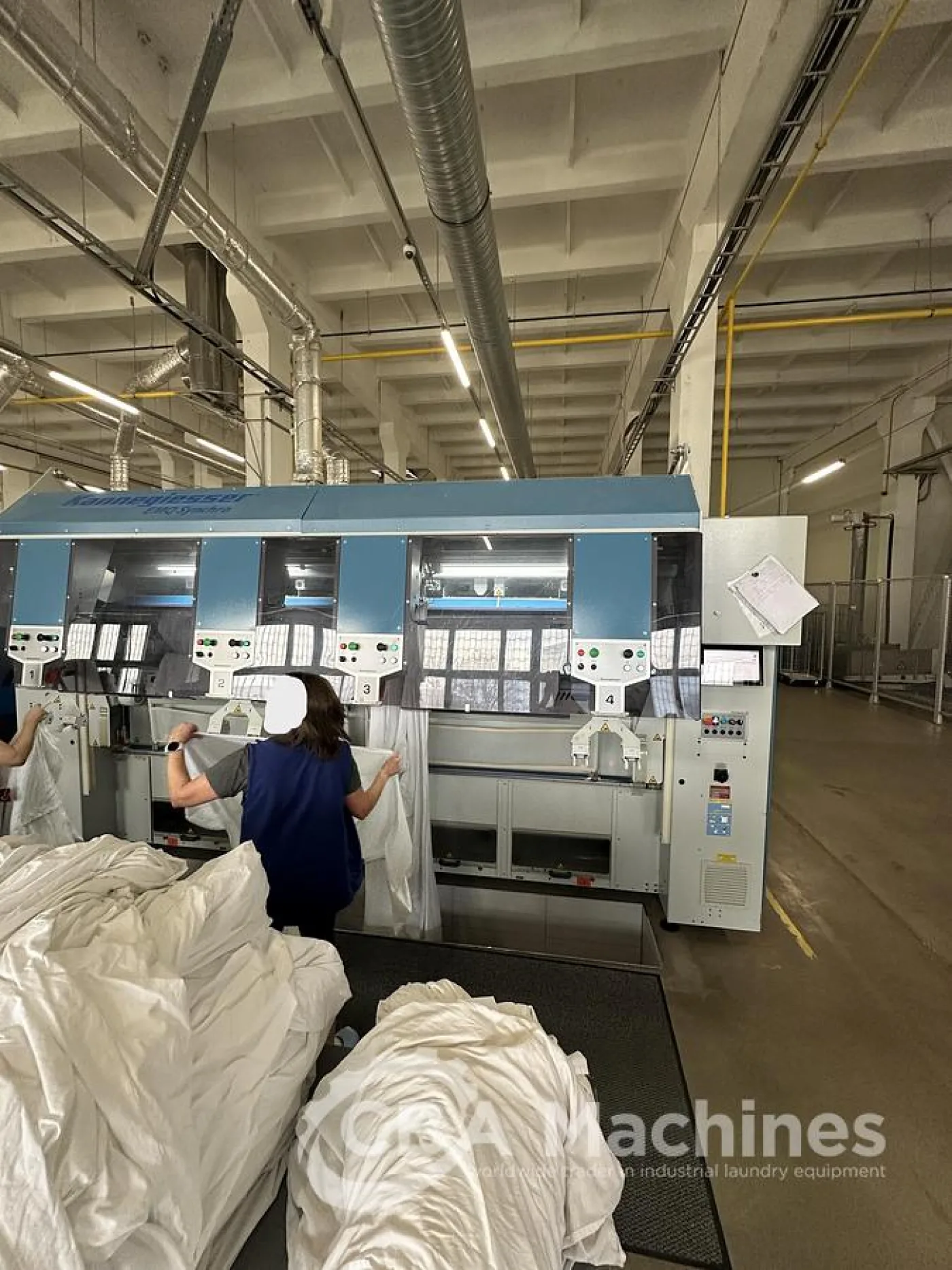 2020 Ironing Line Kannegiesser 2 roll 1200x3500mm GAS - EMQ Synchro + HPM-II GAS + SFM.II 1-2-4 lanes (979-980-981) - 2