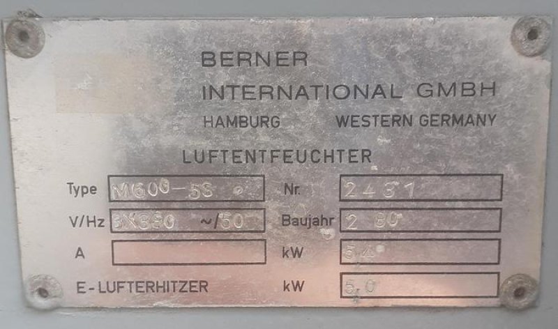 Extrator de fumo / Ventilador com filtro BERNER