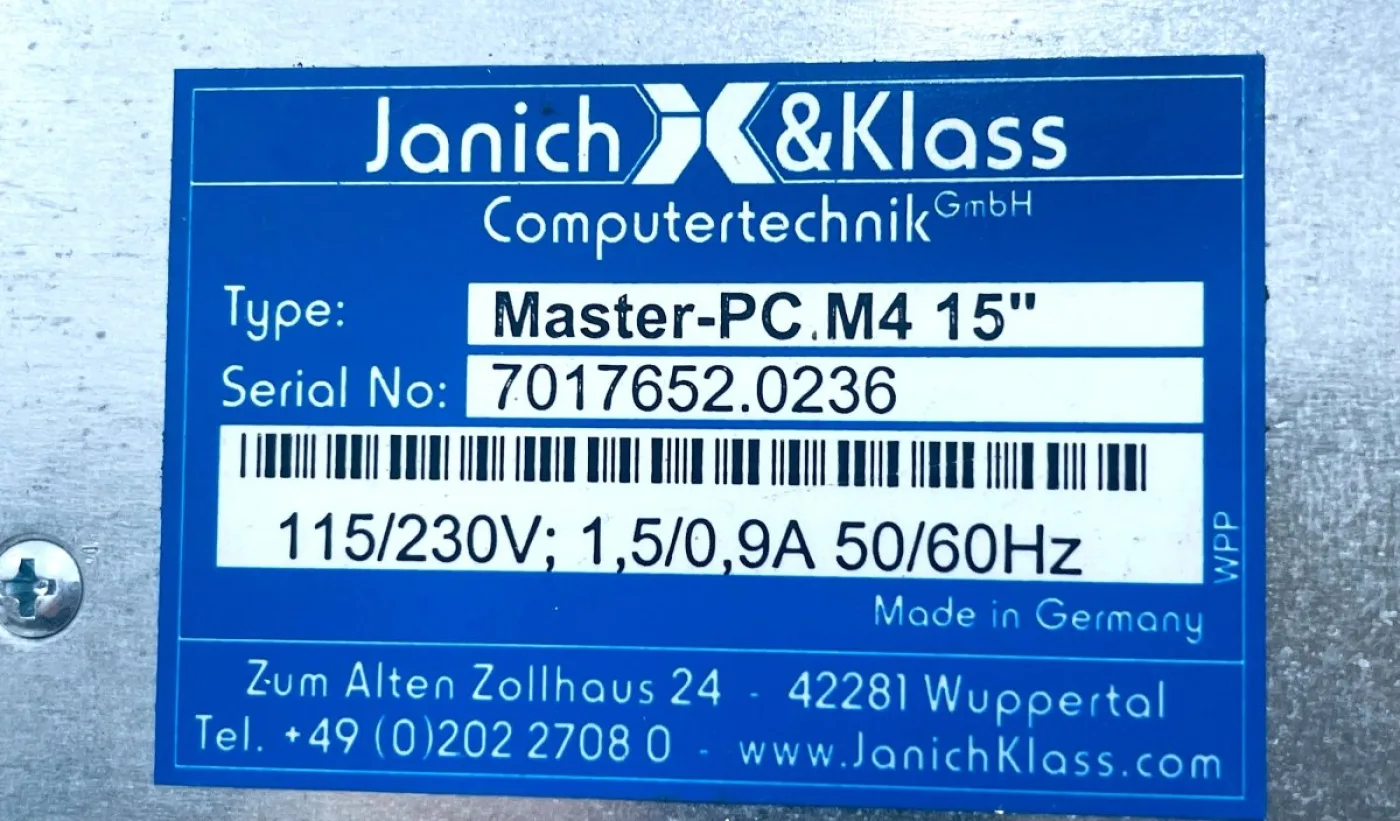 Janich & Klass Computertechnik AMT Master PCM4 15" High power sytems 7017652.0236 - 3
