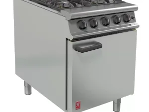 Falcon 4 Burner Dominator Plus Oven Range G3161 Natural Gas with Feet - islandcatering