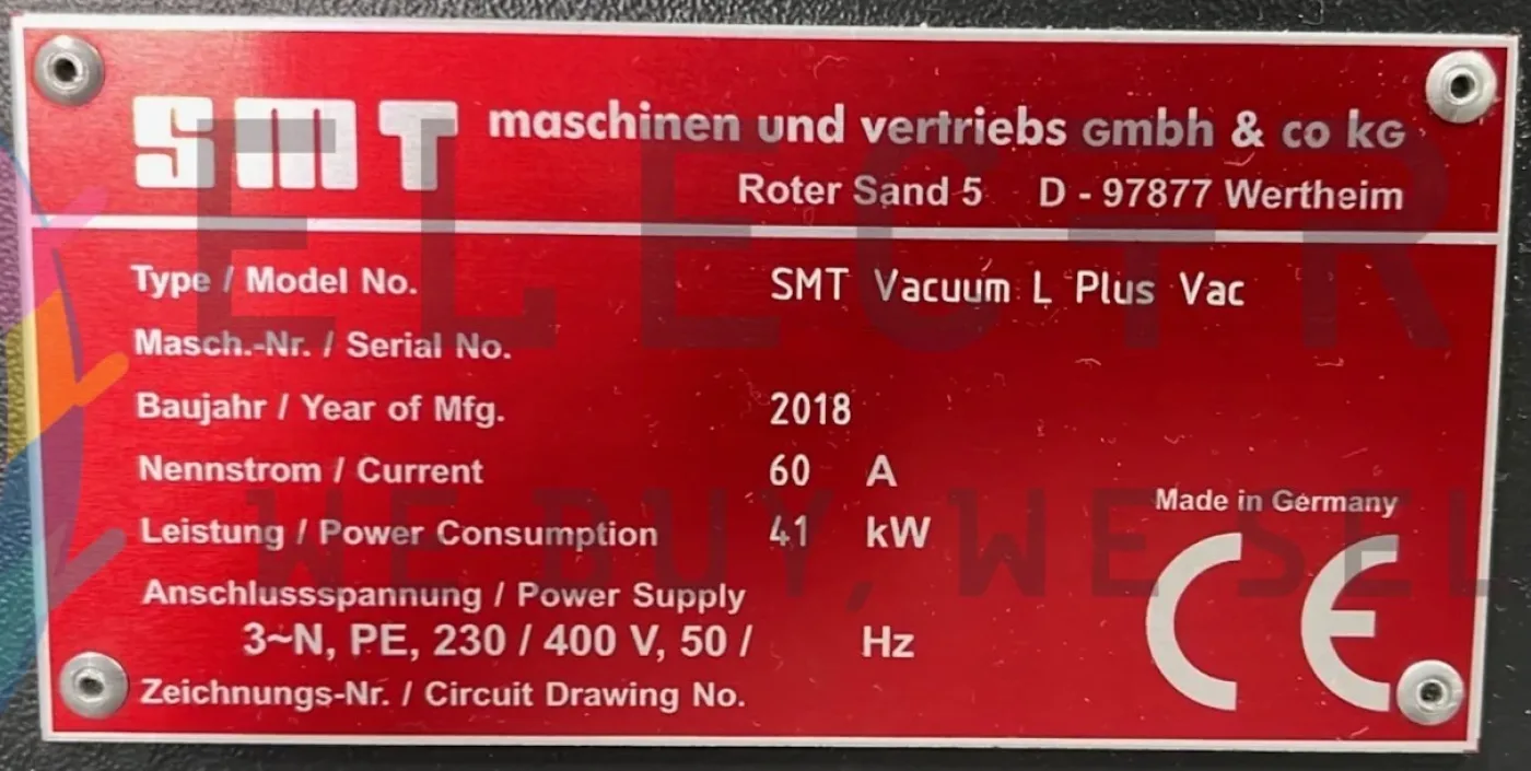 SMT L Plus, vacuum reflow oven, vintage 2018 - 2