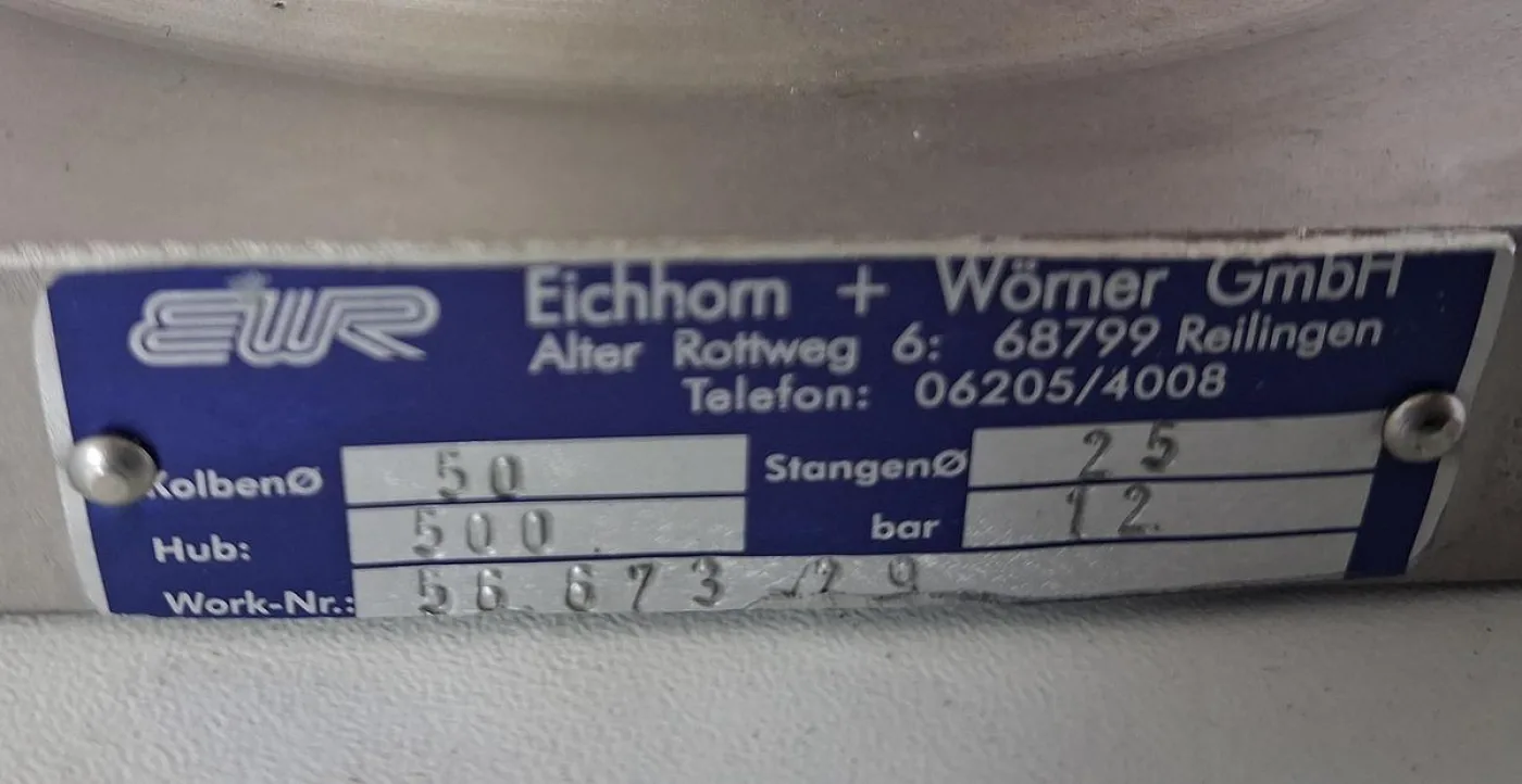 Eur Eichhorn & Wörrer Pneumatikzylinder Typ 0311-3000 - 3