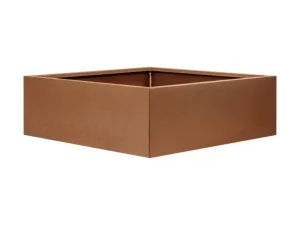 Bloembak Vlak Corten - 40 cm hoog