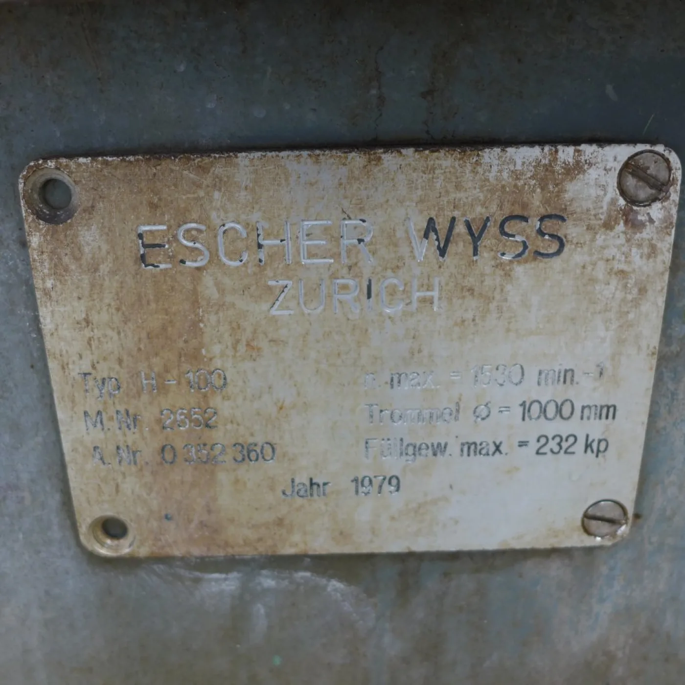 Escher Wyss H100 - Peeling centrifuge - 5