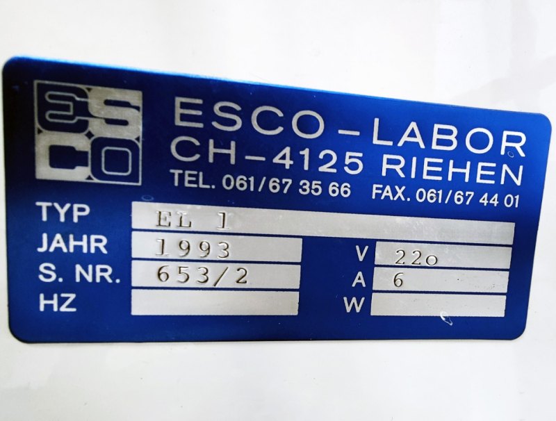 Esco Labor EL1 - Processing vessel