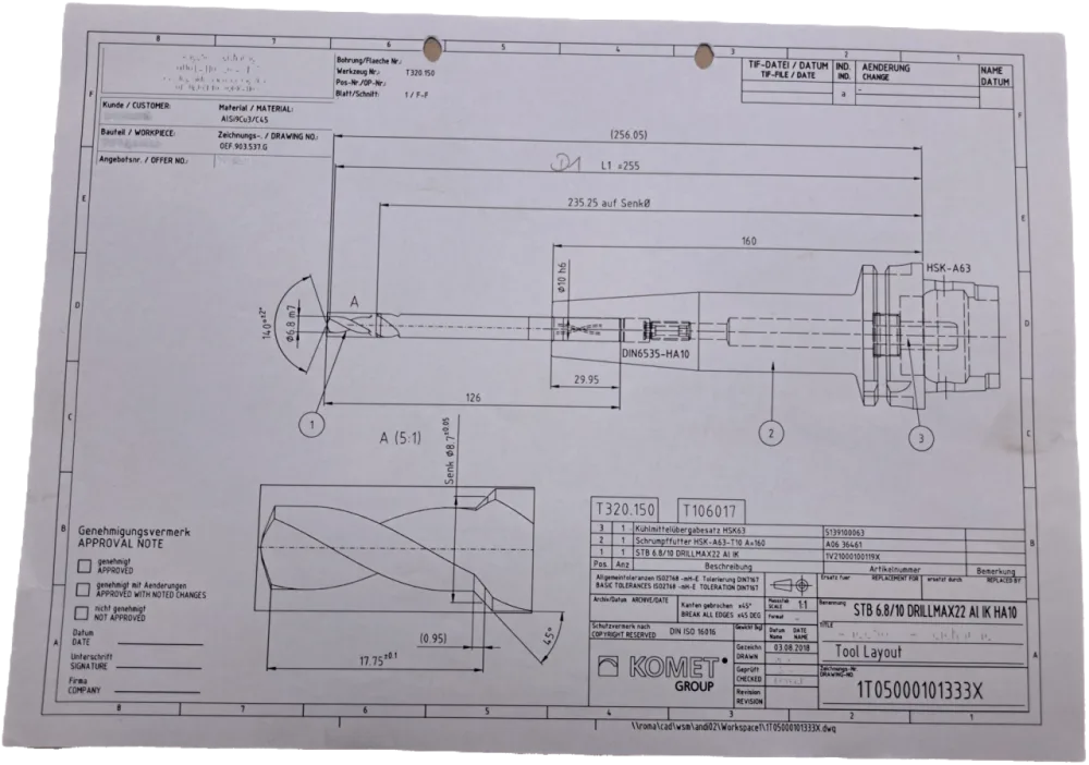 Komet STB 6.8/10 DRILLMAX22 Al IK HA10
