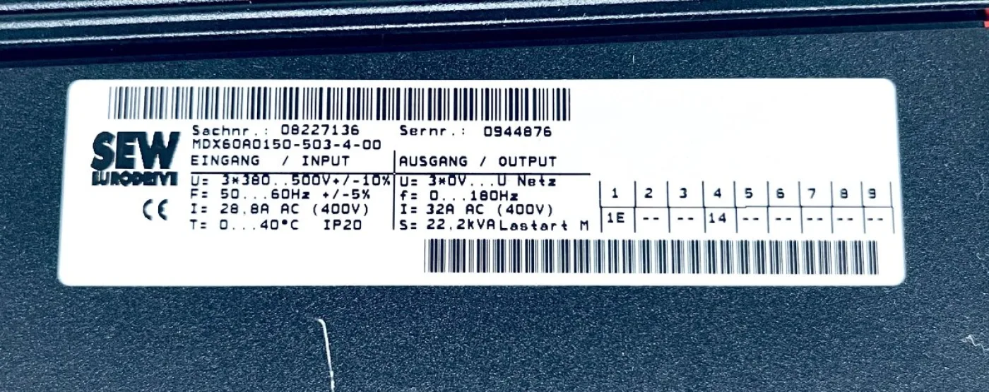 SEW Eurodrive MDX61B0150-503-4-0T Movidrive B Umrichter 0434552 - 4