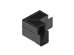 ACO Slimline hoekstuk incl. zwart alu rooster
