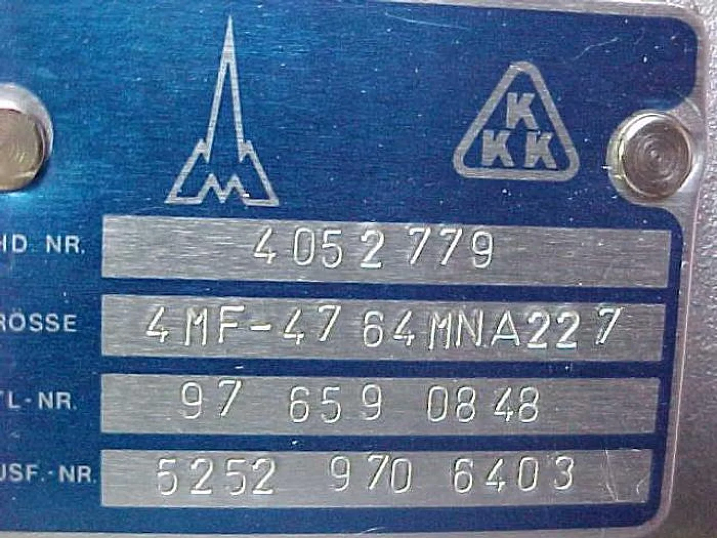 KKK 4MF-4764NDA227 - 5