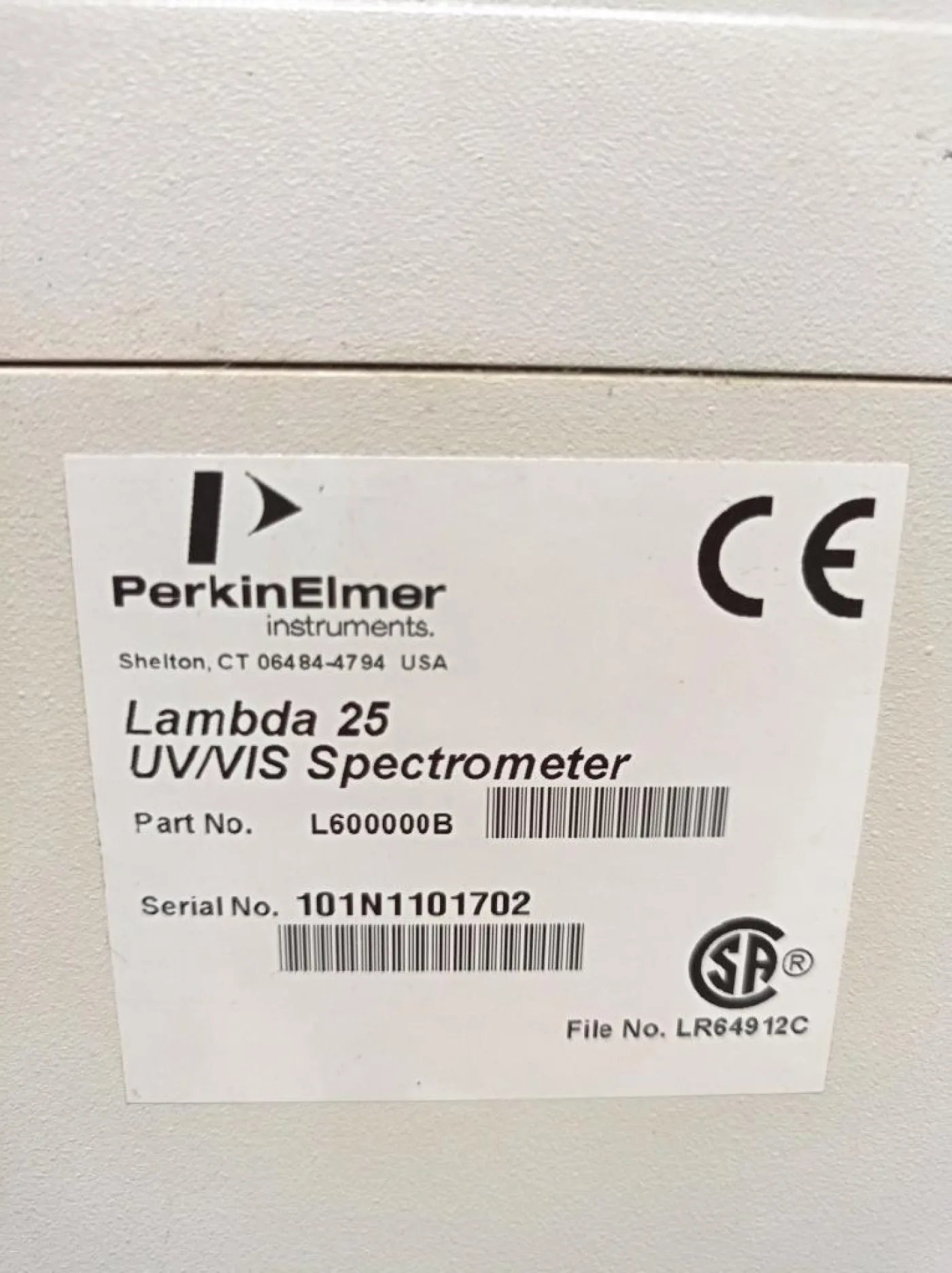 SPETTROMENTRO UV-VISIBILE – PERKIN ELMER – MOD. LAMBDA 25 - 4