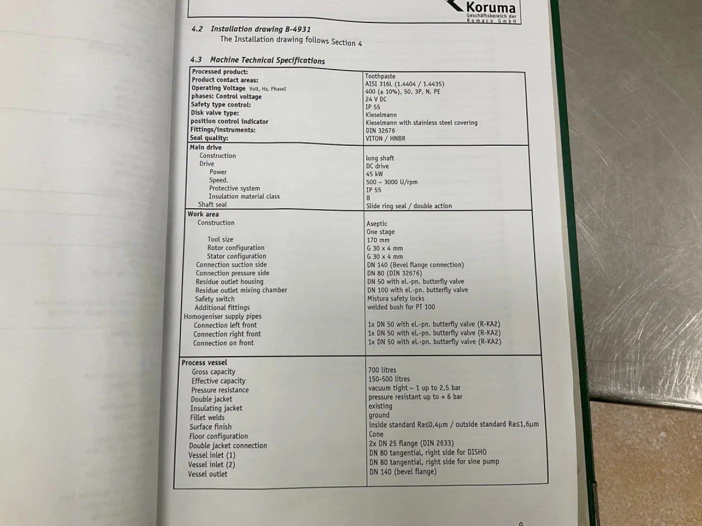 Fryma Koruma Disho 170/700 - Processing vessel - 2