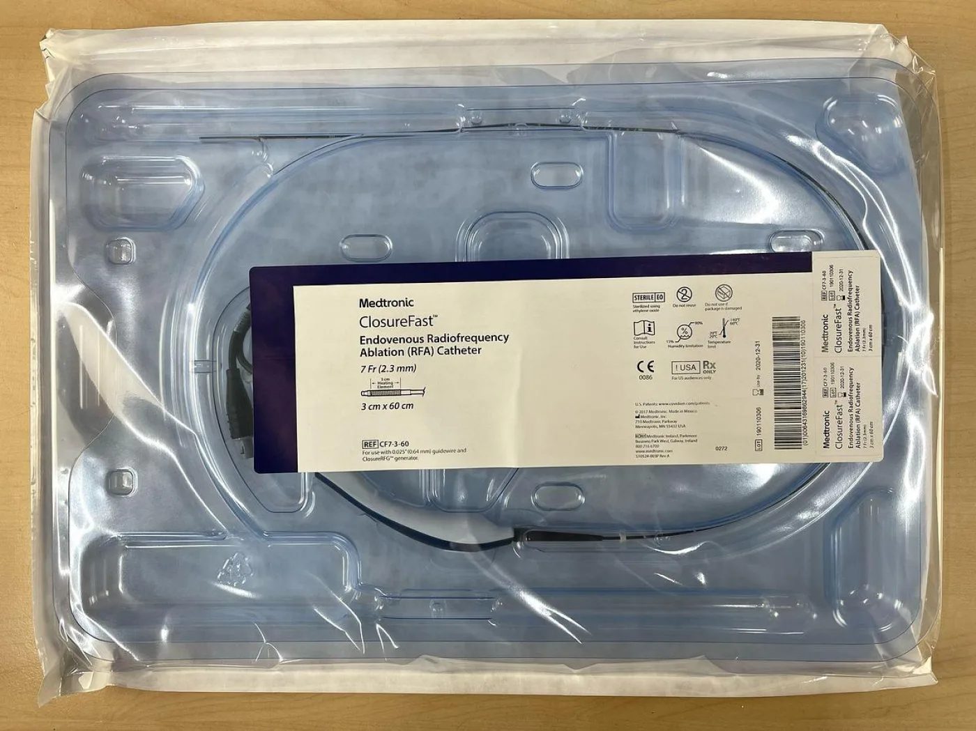 Medtronic ClosureFast Endovenous Radiofrequency Ablation Catheter 7Fr ( 2.3 mm ) 3cm X 60cm REF: CF7-3-60 - 4