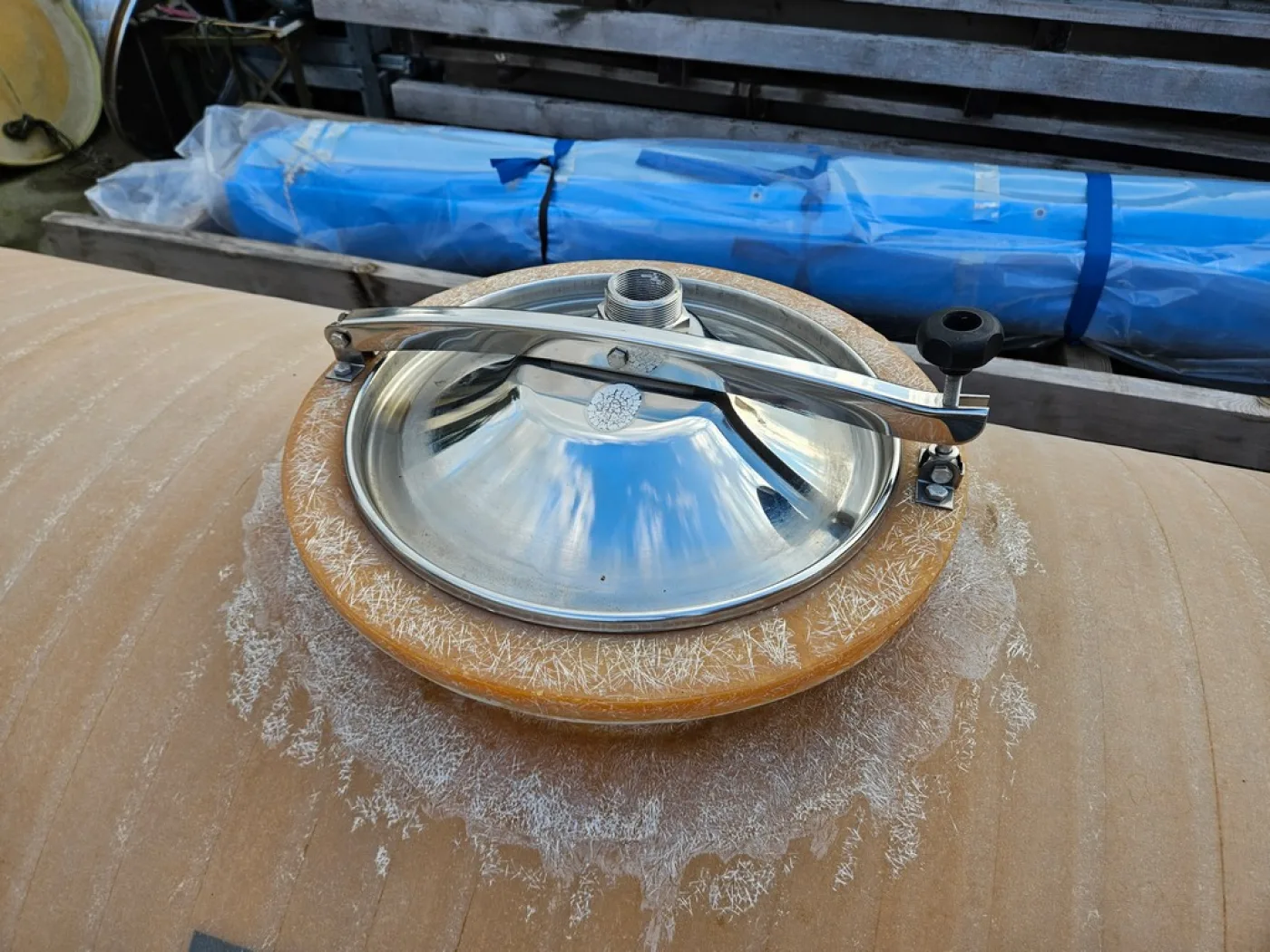 FIBERGLASS TANK LITERS 3000 (HL 30) FIRM VETRORESINA TOSCANA FOR CARRIAGE, SECOND-HAND EQUIPMENT - 5