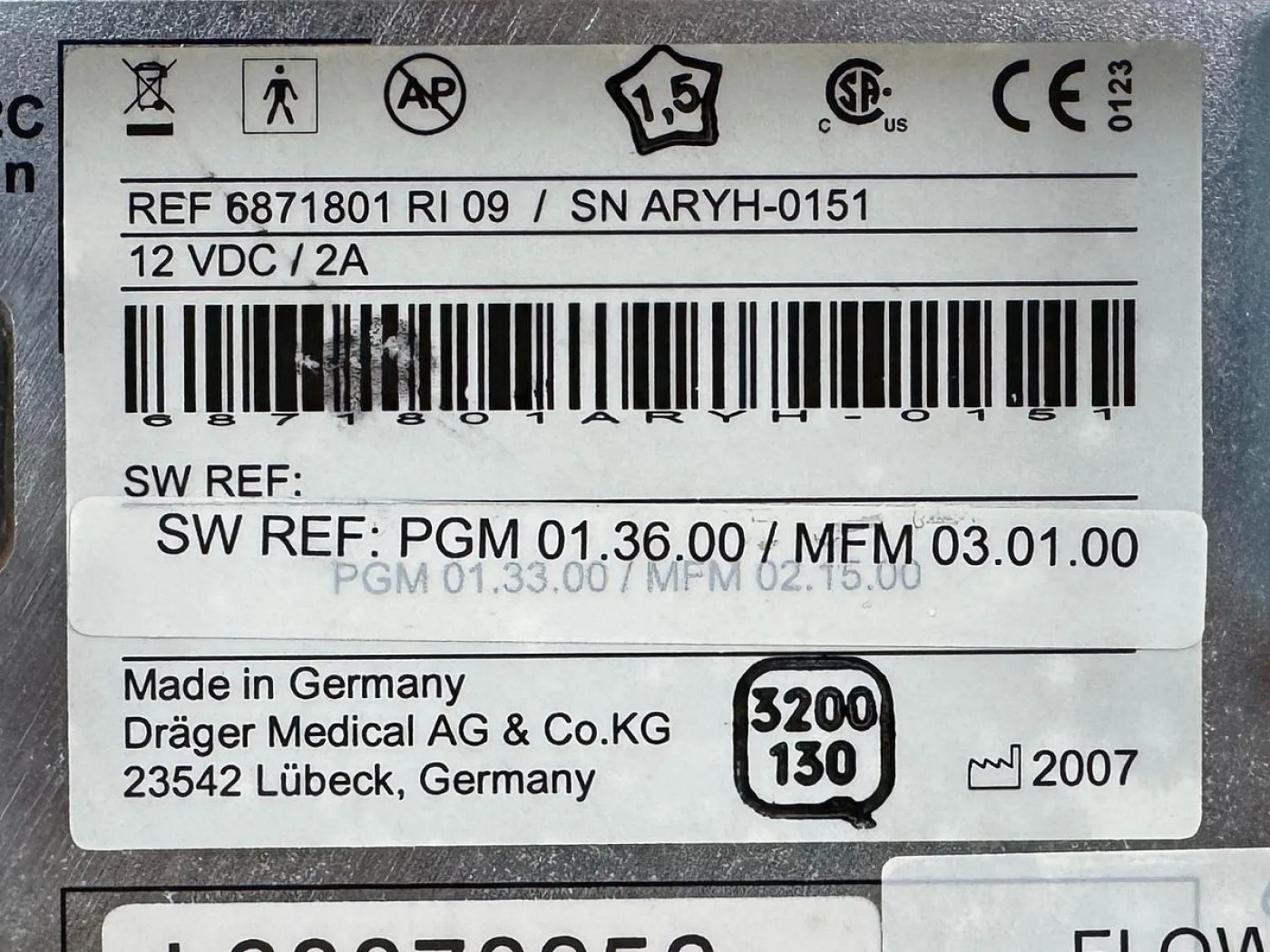 Drager Scio Four Oxi Plus Multigas Monitoring Module YOM: 2007 - 8