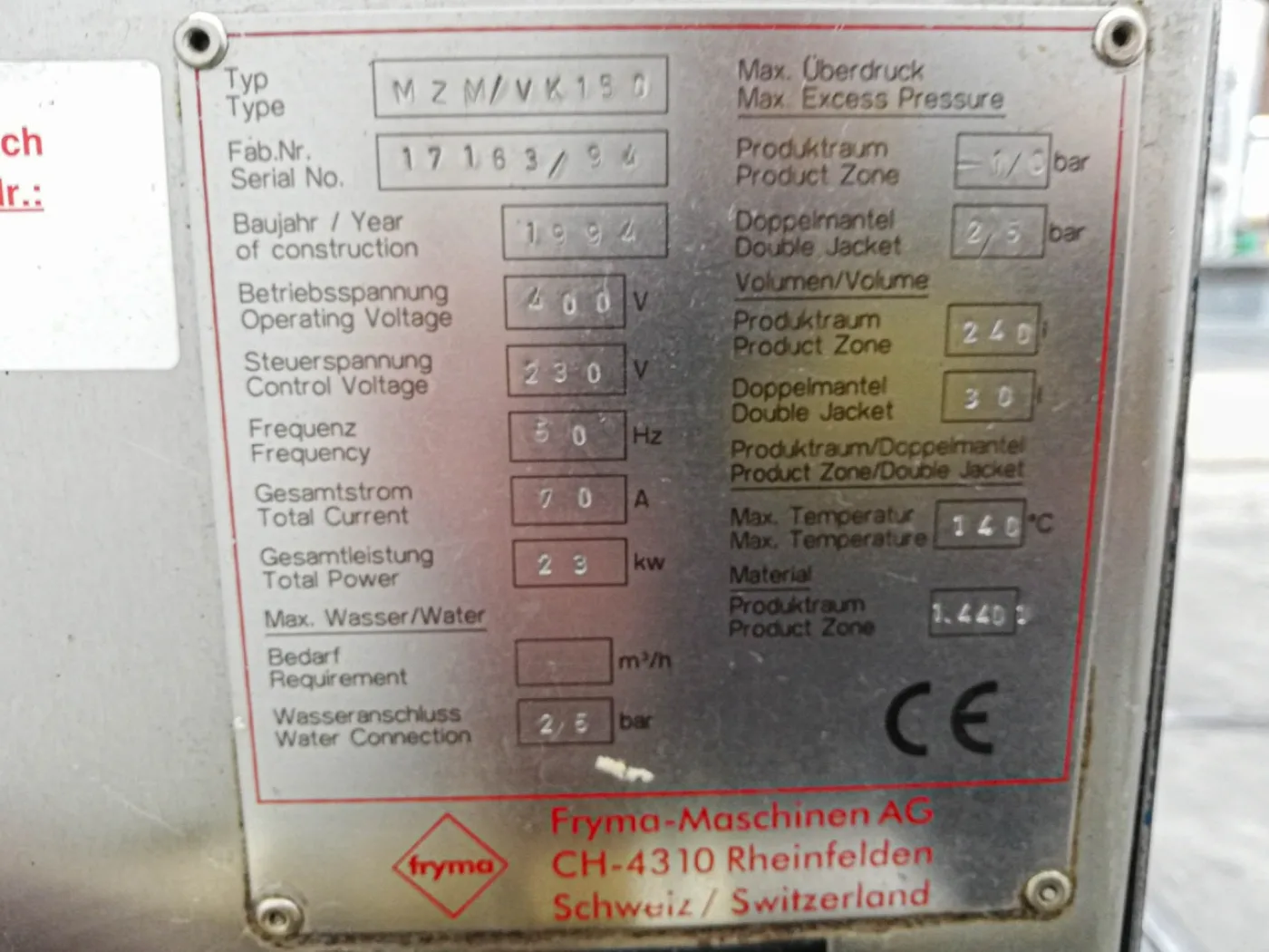 Fryma Koruma MZM/VK-150 - Processing vessel - 8