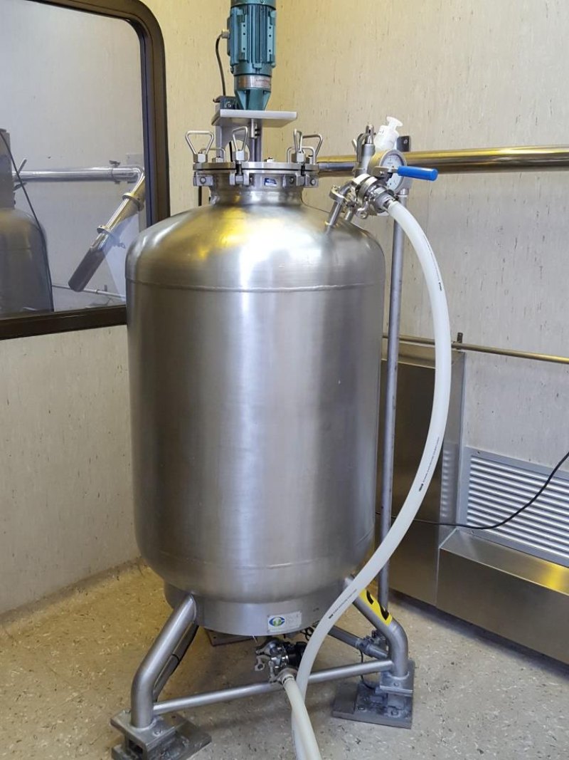 SERBATOIO INOX CON CELLE DI CARICO – CALMIC CISA MOD. 350 L