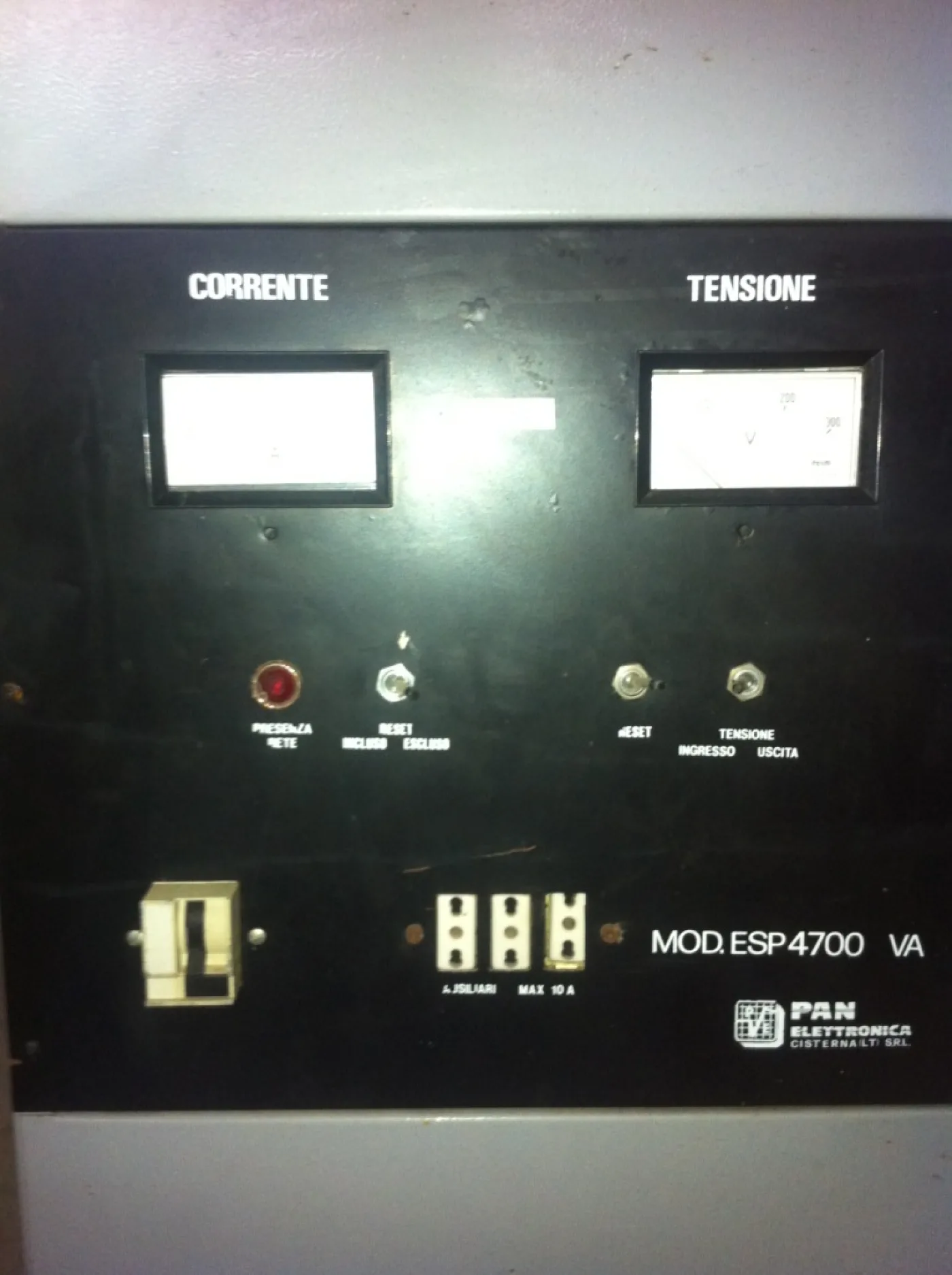 STABILIZZATORE DI TENSIONE C.A. PAN ELETTRONICA – MOD. ESP4700 VA - 3
