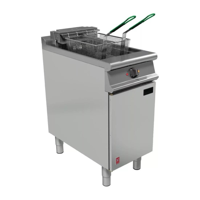 Falcon Dominator Plus Twin Basket Fryer with Fryer Angel on Feet - islandcatering