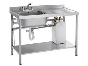 Parry Stainless Steel Fully Assembled Sink Right Hand Drainer 1200mm - islandcatering