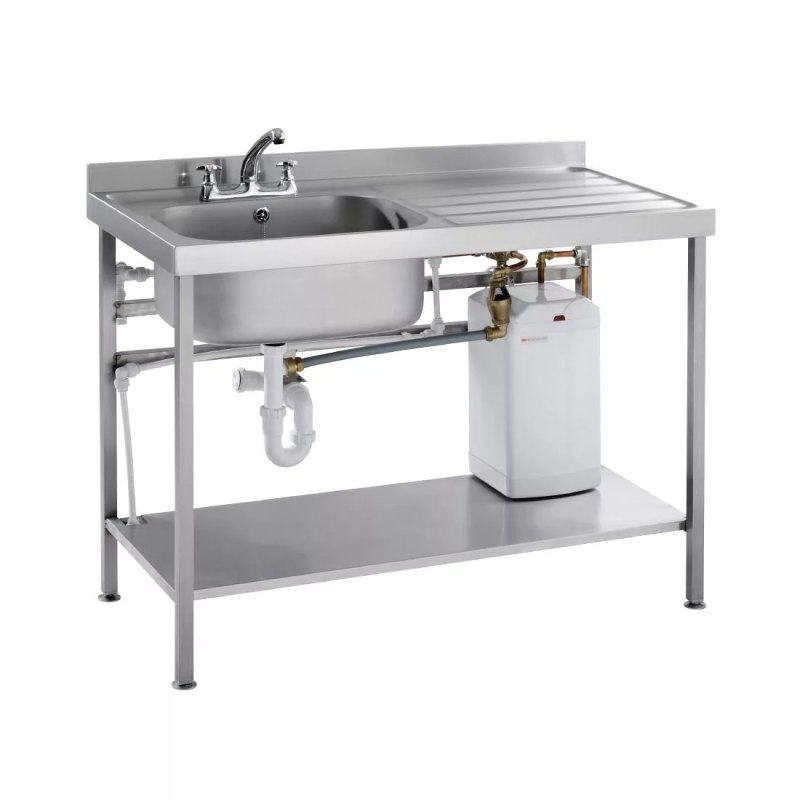Parry Stainless Steel Fully Assembled Sink Right Hand Drainer 1200mm - islandcatering