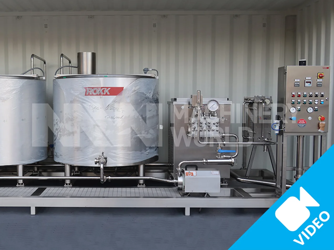 ROKK MP 1200 Ice Cream Batch Mix Processing Plant 'Reconditioned' - 1