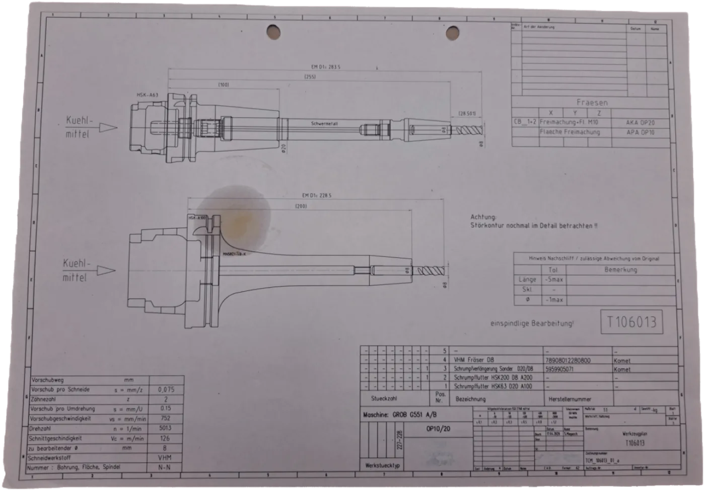 Komet VHM Fräser D8 - 1