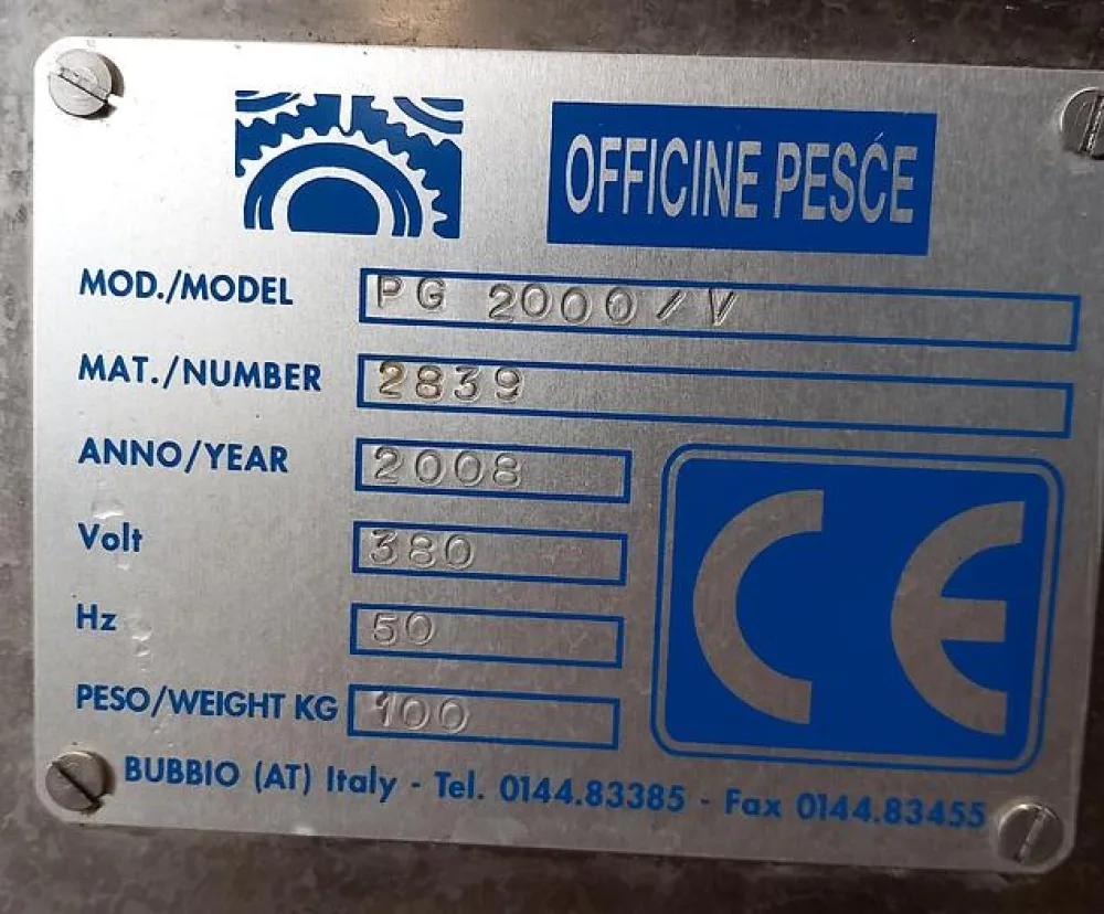 Capsulador de Rosca semi-automático OFFICINE PESCE PG2000/V