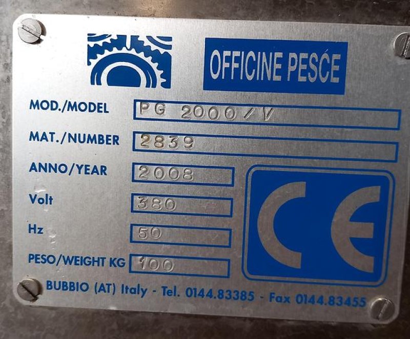 Capsulador de Rosca semi-automático OFFICINE PESCE PG2000/V