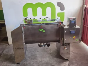 Mezcladora de bandas 1.000 litros con sistema de pulverizado