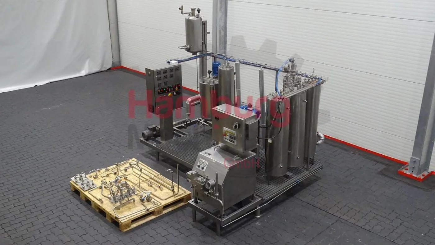 Ice Cream Mix Pilot Pasteurisation Plant with Homogeniser - Talleres Garvía / FBF Iberica - 3