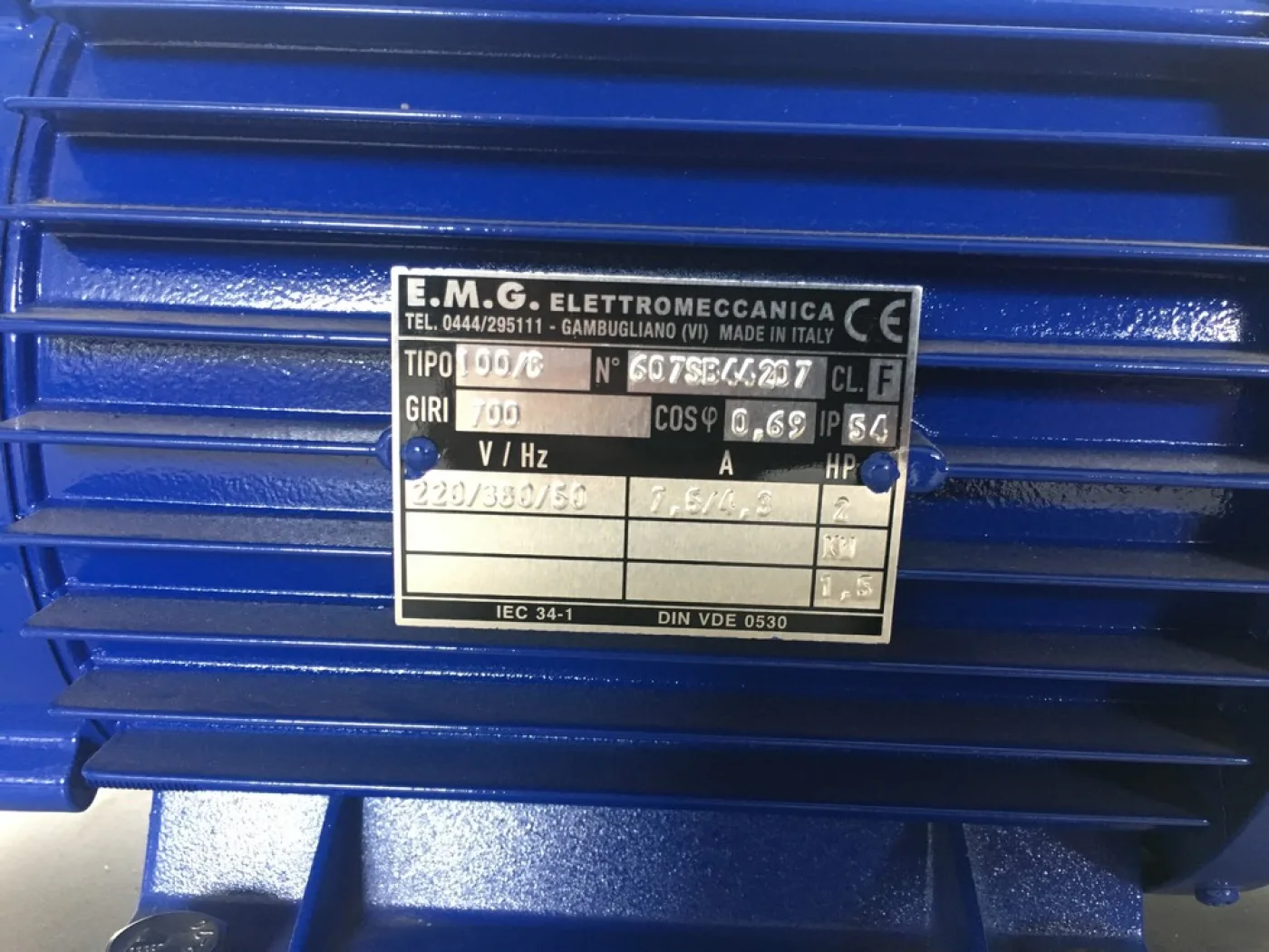 PUMP – ELECTRIC PUMP IN STAINLESS STEEL WITH FOOD NEOPRENE IMPELLER MOD. EURO 50 1 SPEED THREE PHASE 380 VOLTNEW MACHINE - 5