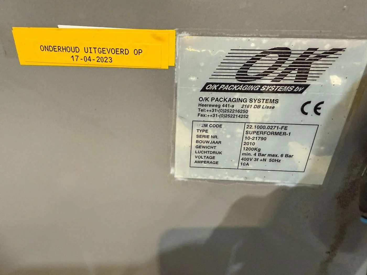2010 OK Packaging Systems B.V. Superformer-1 dozenmachine met tape - 7
