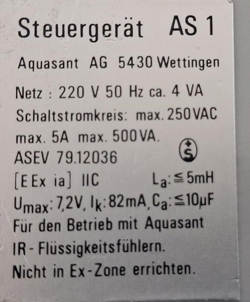Aquasant AS1 Control Unit