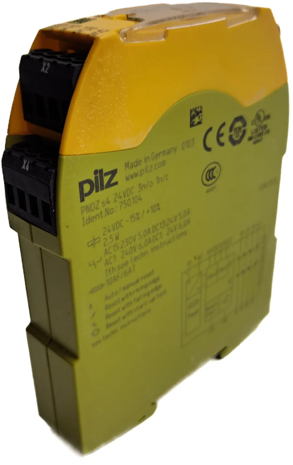 Pilz PNOZ s4 24VDC 3 n/o 1 n/c 750104