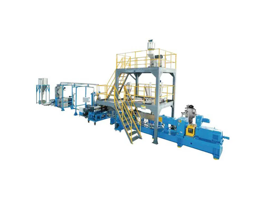 Grafting reaction extrusion pelletizing line