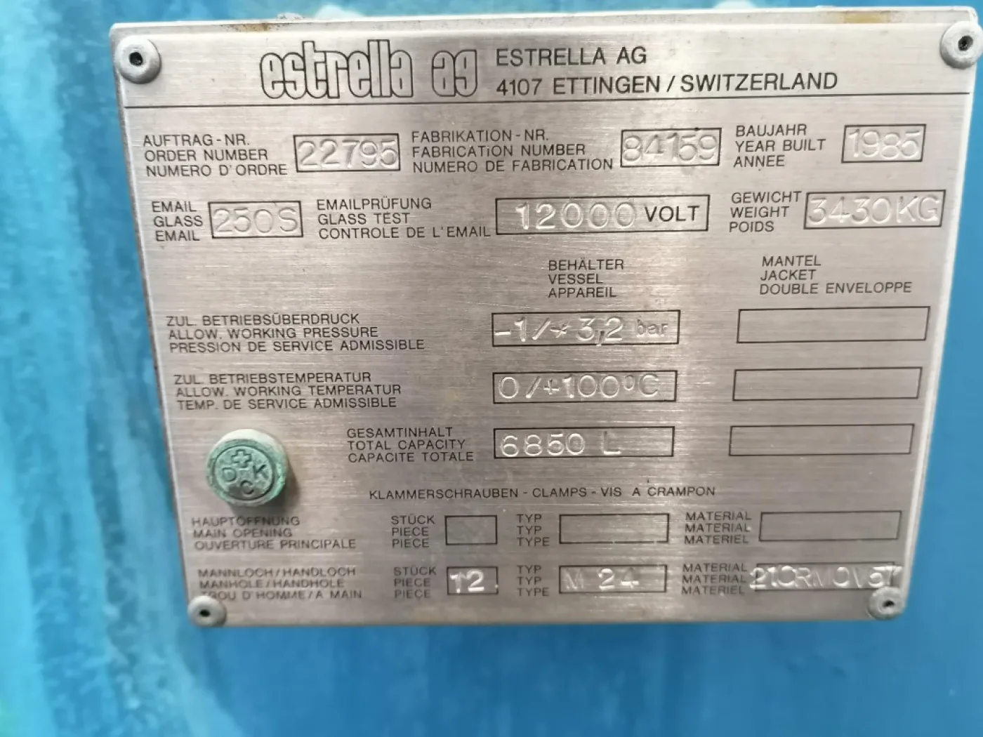 Estrella 6300 Ltr - Pressure vessel - 3