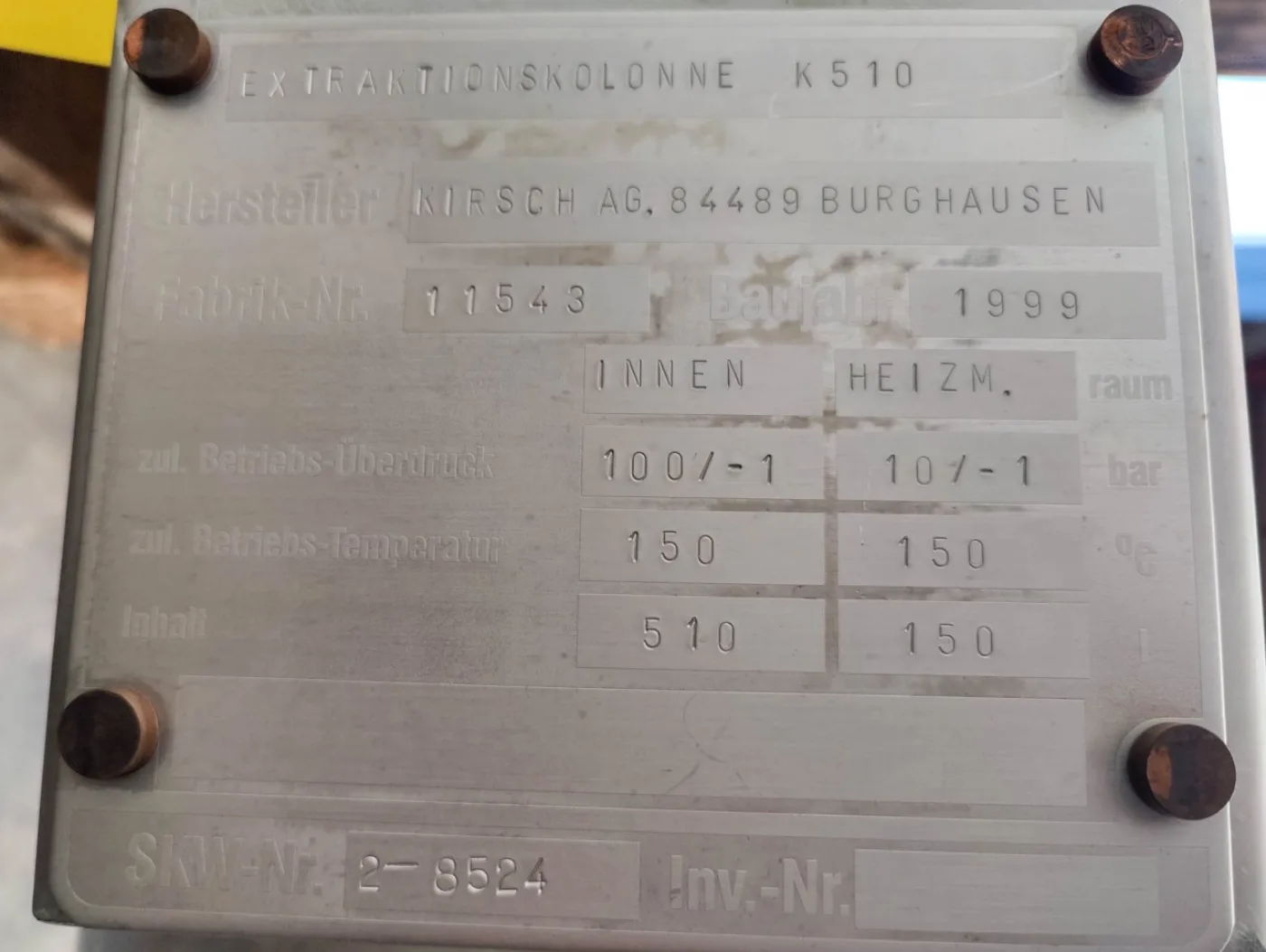 Kirsch AG Burghausen Column - Extraction - 3
