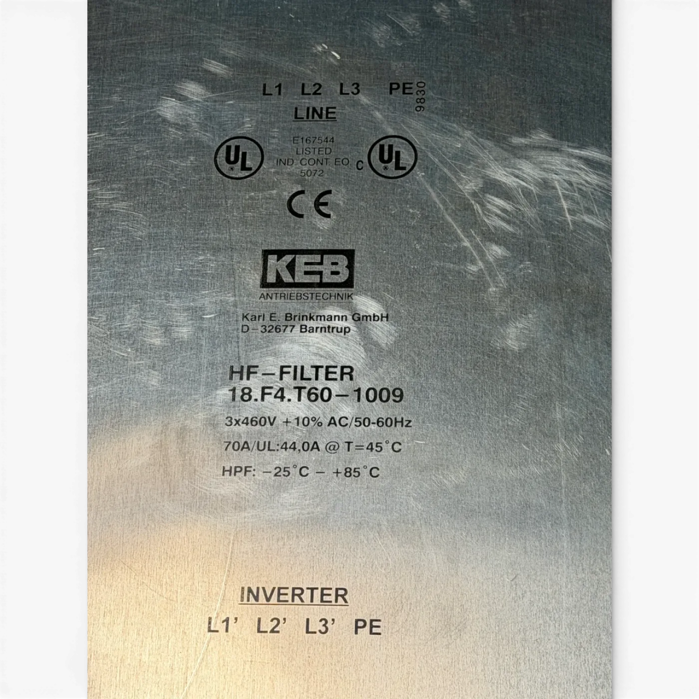 KEB HF Filter 18.F4.T60-1009 - 8