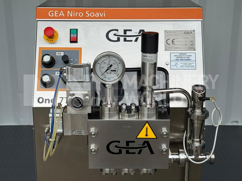 350 LPH GEA Niro Soavi ONE 7TS (250 Bar) High Pressure Homogeniser (Year 2014)