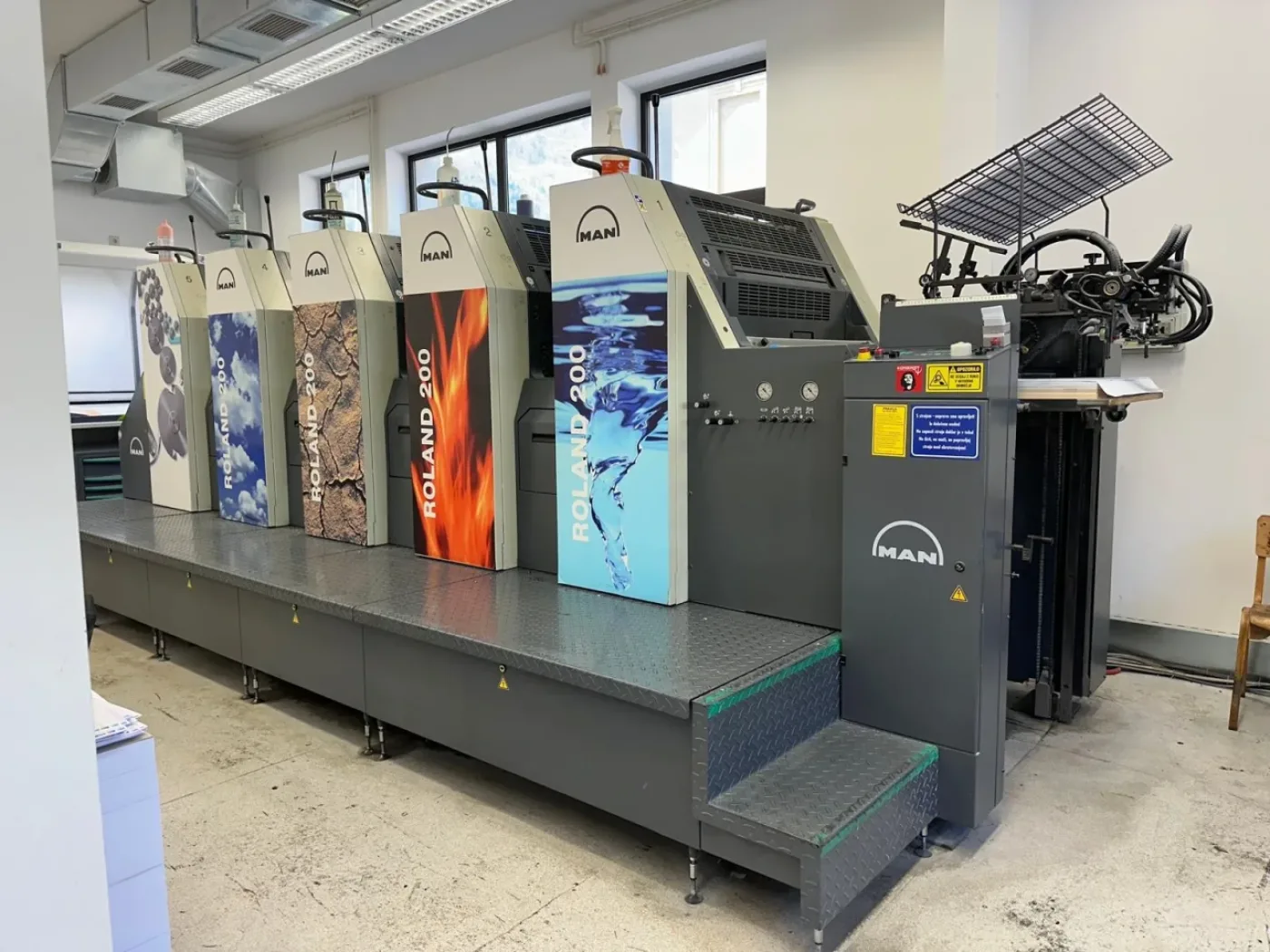 Roland 205 E 0B offset printing press - 3