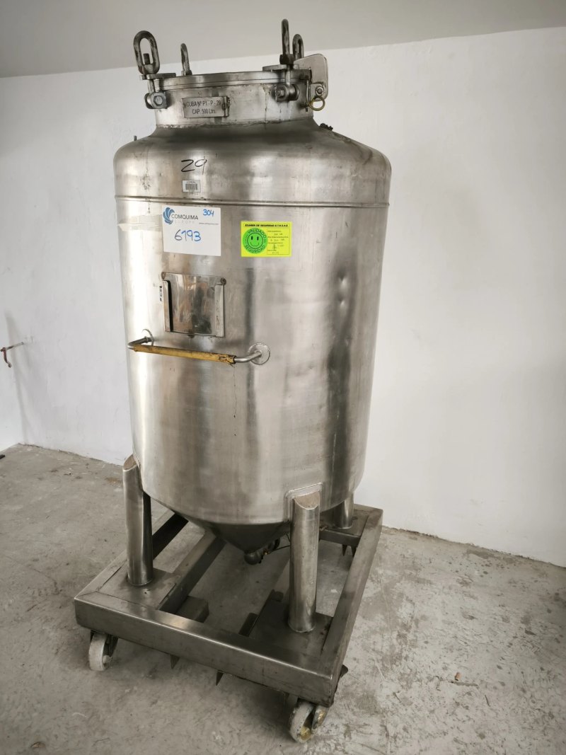USED STAINLESS STEEL TANK 400 LITERS