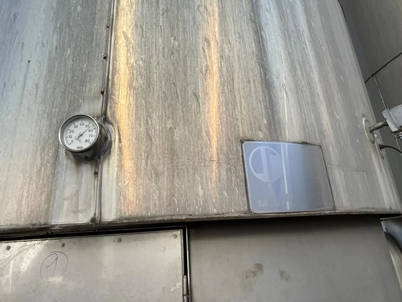 Chaudronnerie Tuyauterie Chaudronnerie Tuyauterie 37000 Litre Vertical Stainless Steel Storage Tank - T1 - 6