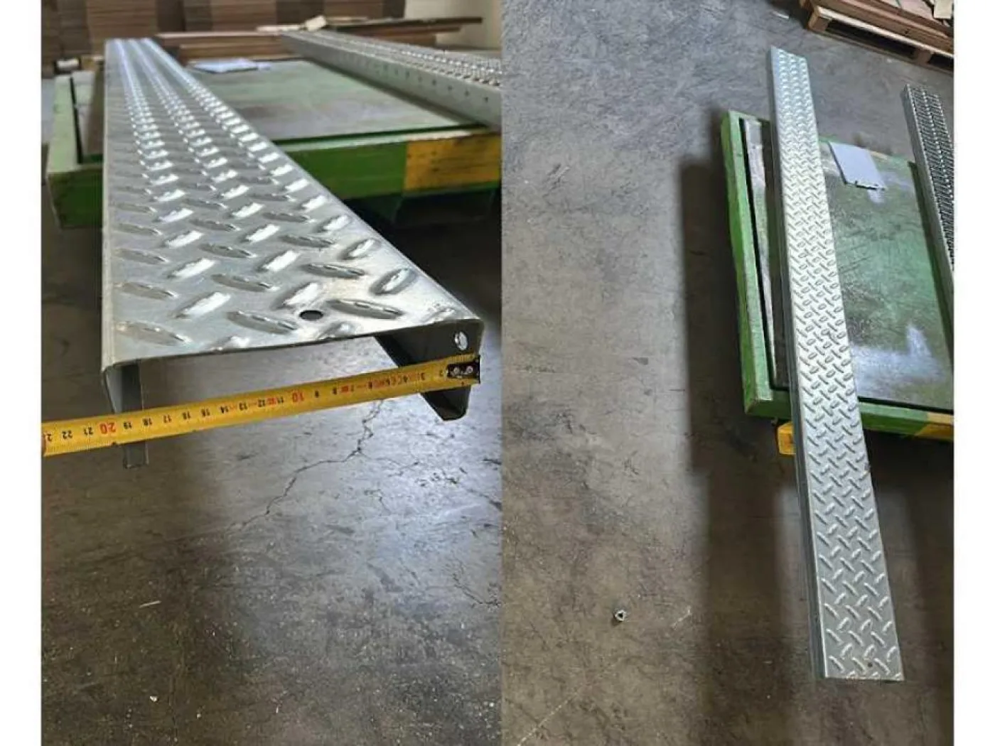 5 tonnes of stacked galvanized steel floor panels (216x) - 5