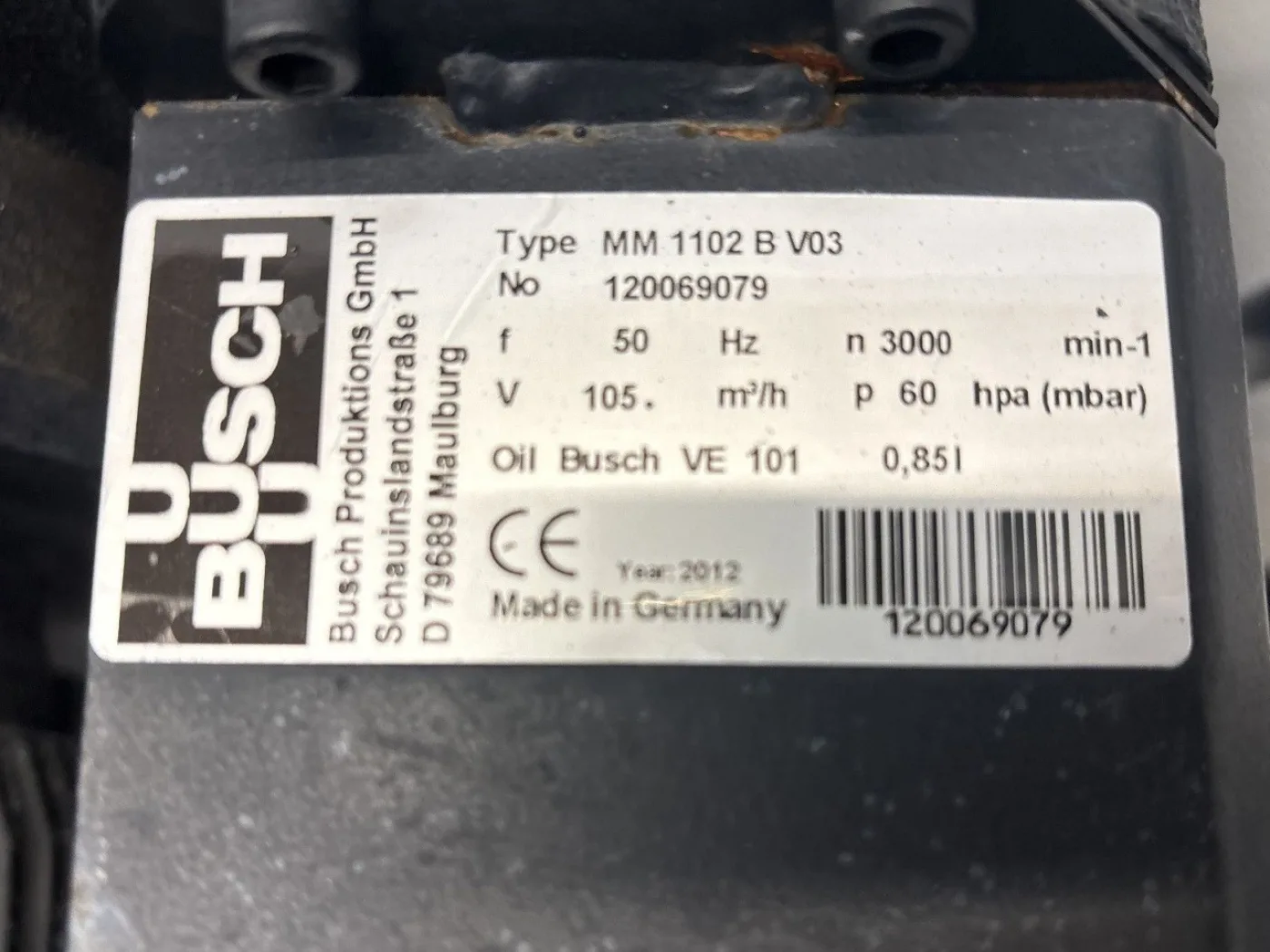 Busch MINK MM1102 BV with RUVAC booster - Vacuum pump - 8