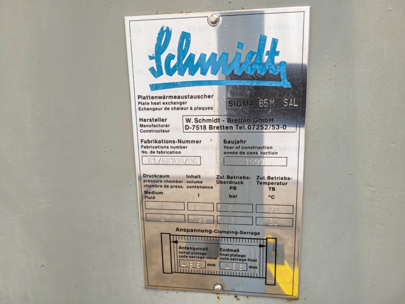 Schmidt Sigma 65M SAL - Plate heat exchanger