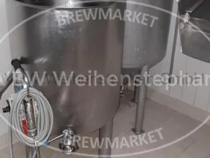 Open conical stainless steel vessel