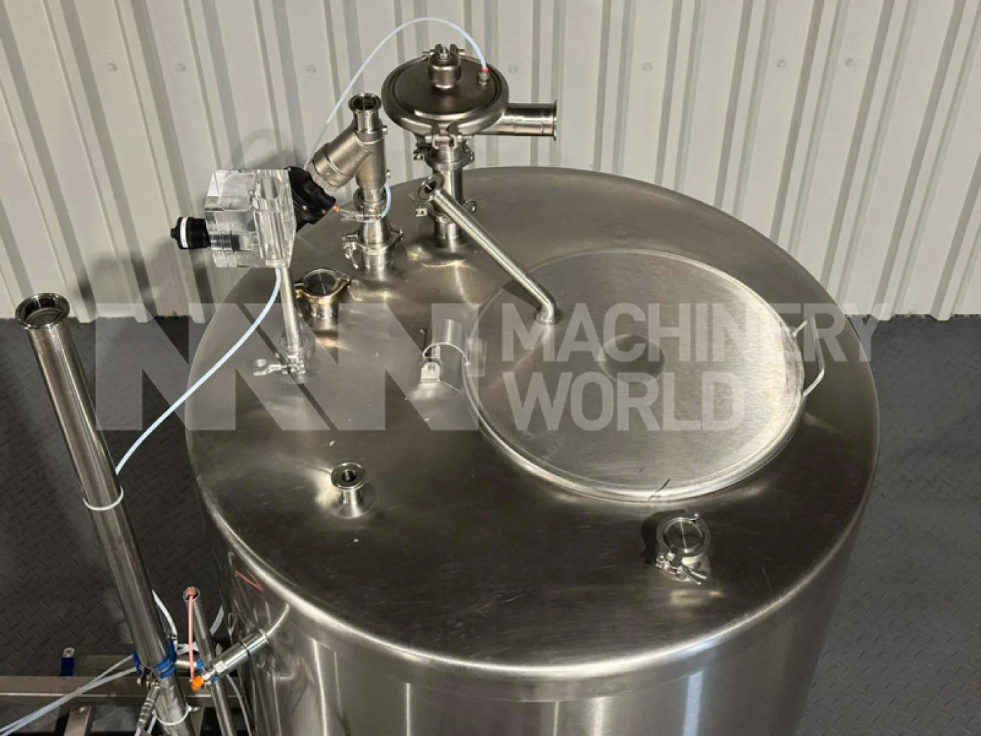 750 Litre Single CIP Cold Wash Tank with 3HP Centrifugal Pump mounted on Skid - 4