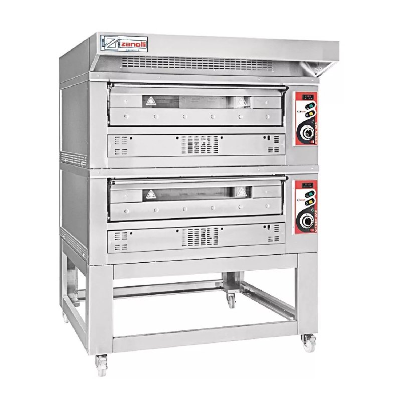 Zanolli Citizen 6+6F Single Deck Pizza Oven and Stand Single Phase - islandcatering