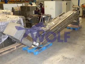 Stollen-Steigförderband FREI FÖRDERTECHNIK - mit ca. 3, 5 Meter Abwurfhöhe.