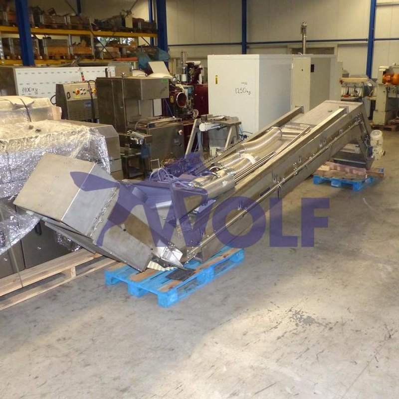 Stollen-Steigförderband FREI FÖRDERTECHNIK - mit ca. 3, 5 Meter Abwurfhöhe.